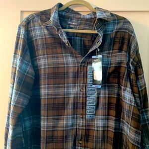 Plaid flannel shirt. Eddie Bauer NWT